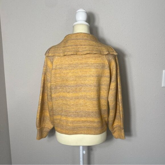 J.Crew Italian Space-Dyed 1/2 Zip Wool Cashmere Knit Sweater Womens Size Sml/Med - Picture 14 of 16